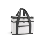 Sac glacière isotherme en RPET à 2 compartiments et capacité de 10L couleur blanc