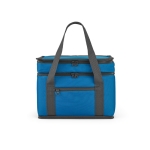 Sac glacière isotherme en RPET à 2 compartiments et capacité de 10L couleur bleu roi vue frontale