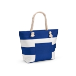 Sac glacière isotherme 15L en RPET à anses en coton recyclé couleur bleu roi