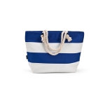 Sac glacière isotherme 15L en RPET à anses en coton recyclé couleur bleu roi vue arrière