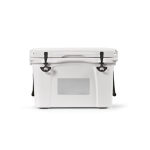 Glacière isotherme à double paroi en plastique recyclé 35L couleur blanc vue frontale