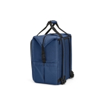 Sac à dos glacière isotherme 28L en RPET à grande poche frontale couleur bleu deuxième vue