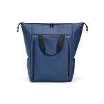 Sac à dos glacière isotherme 28L en RPET à grande poche frontale couleur bleu troisième vue