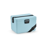 Glacière 12L en plastique recyclé avec sangle de transport couleur bleu pastel
