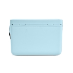 Glacière 12L en plastique recyclé avec sangle de transport couleur bleu pastel vue arrière