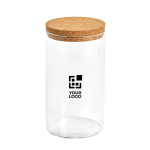 Bocal alimentaire en verre borosilicate avec couvercle en liège 1L vue principale