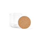 Bocal en verre borosilicaté pour cuisine avec couvercle en liège 500ml couleur transparent deuxième vue