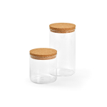 Bocal en verre borosilicaté pour cuisine avec couvercle en liège 500ml couleur transparent troisième vue