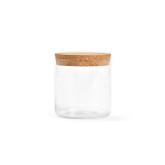 Bocal en verre borosilicaté pour cuisine avec couvercle en liège 500ml couleur transparent vue arrière