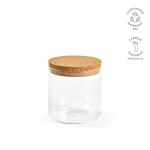 Bocal en verre borosilicaté pour cuisine avec couvercle en liège 500ml couleur transparent