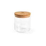 Bocal en verre borosilicaté pour cuisine avec couvercle en liège 500ml couleur transparent deuxième vue