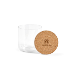 Bocal en verre borosilicaté pour cuisine avec couvercle en liège 500ml couleur transparent