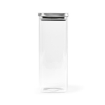 Récipient en verre à couvercle en inox recyclé scellé 2,04 L couleur transparent troisième vue