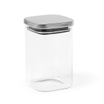 Récipient en verre à couvercle en inox recyclé scellé 1,13 L couleur transparent