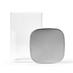 Récipient en verre à couvercle en inox recyclé scellé 1,13 L couleur transparent deuxième vue