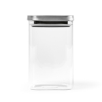Récipient en verre à couvercle en inox recyclé scellé 1,13 L couleur transparent troisième vue