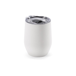 Gobelet isotherme en acier inoxydable recyclé à clapet ouvrant 310 ml couleur blanc deuxième vue