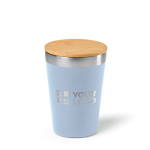 Gobelet isotherme en inox recyclé à couvercle en bambou 300 ml vue principale