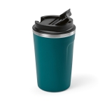 Gobelet isotherme durable en acier inoxydable recyclé 400 ml couleur bleu pétrole troisième vue