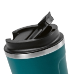 Gobelet isotherme durable en acier inoxydable recyclé 400 ml couleur bleu pétrole quatrième vue