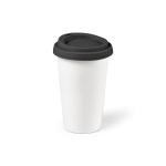 Mug isotherme en céramique à emporter à couvercle en silicone 290 ml couleur noir deuxième vue