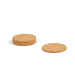 Jeu de 4 sous-verres durables en liège naturel couleur naturel troisième vue