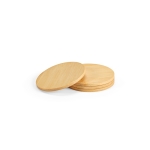 Jeu de 4 sous-verres en bambou d'inspiration zen couleur naturel
