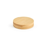 Jeu de 4 sous-verres en bambou d'inspiration zen couleur naturel deuxième vue