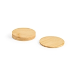 Jeu de 4 sous-verres en bambou d'inspiration zen couleur naturel troisième vue