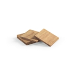 Set de 4 sous-verres durables en bois d'acacia couleur naturel