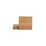 Set de 4 sous-verres durables en bois d'acacia couleur naturel vue frontale