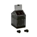 Batterie externe 3 en 1 de 5 000 mAh avec écouteurs et haut-parleur 5W couleur noir troisième vue