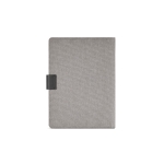 Porte-documents A5 en RPET à pochette tablette et fermoir magnétique couleur gris foncé vue arrière