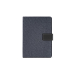 Porte-documents A5 en RPET à pochette tablette et fermoir magnétique couleur bleu roi vue frontale