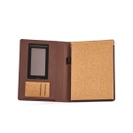 Porte-documents A4 en liège à fermeture élastique et pochette tablette couleur naturel deuxième vue