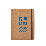 Porte-documents A5 en liège à pochette pour téléphone et porte-crayon vue principale
