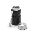 Bocal alimentaire en acier recyclé avec cuillère pliable 740ml couleur noir deuxième vue