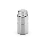 Bocal alimentaire en acier recyclé avec cuillère pliable 740ml couleur argenté vue arrière