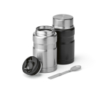 Bocal alimentaire en acier recyclé avec cuillère pliable 740ml