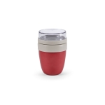 Lunch box isotherme à deux compartiments et couvercle étanche 430 ml couleur bordeaux