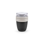 Lunch box isotherme à deux compartiments et couvercle étanche 430 ml couleur noir