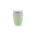 Lunch box isotherme à deux compartiments et couvercle étanche 430 ml couleur vert chiné