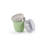 Lunch box isotherme à deux compartiments et couvercle étanche 430 ml couleur vert chiné deuxième vue