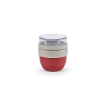 Lunch box isotherme à deux compartiments et couvercle étanche 370 ml couleur bordeaux
