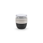 Lunch box isotherme à deux compartiments et couvercle étanche 370 ml couleur noir