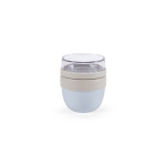 Lunch box isotherme à deux compartiments et couvercle étanche 370 ml couleur bleu chiné