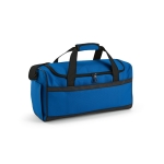 Sac de sport personnalisé en RPET à sangles noires réfléchissantes couleur bleu