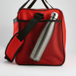 Sac de sport imperméable en plastique écologique avec poche cachée 50L couleur rouge troisième vue detaillée