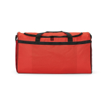 Sac de sport imperméable en plastique écologique avec poche cachée 50L couleur rouge vue frontale
