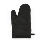 Gant de cuisine avec pouce séparé en coton recyclé 220 g/m² couleur noir vue frontale